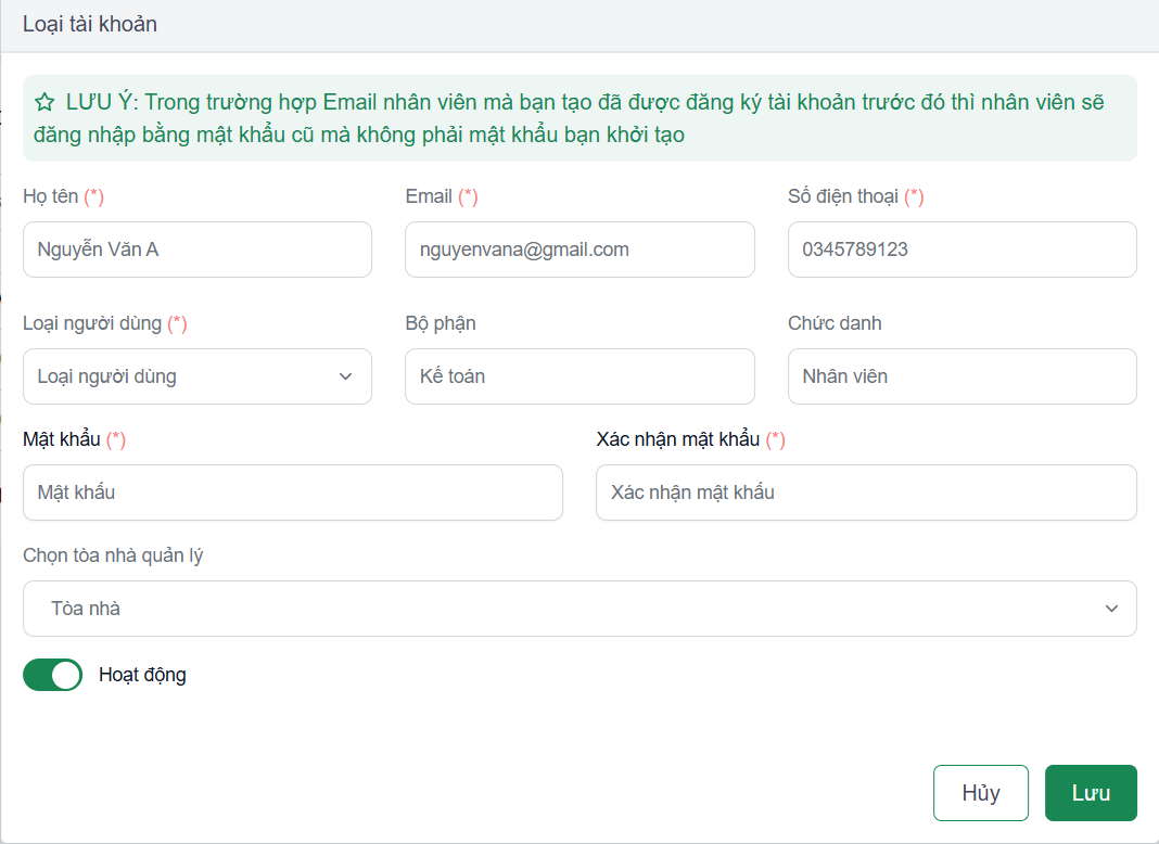 4.1. Quản lý nhân viên theo bộ phận